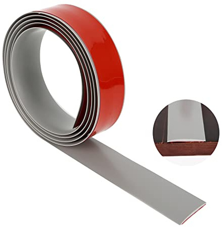 Btstil Übergangsleiste Selbstklebend, Vinyl Boden Abdeckleiste Übergangsleiste Ausgleichsprofil Übergangsschiene Bodenprofil zum Kleben für Laminat & Parkett, Türschwelle (Grau, 2M)