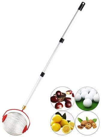 hzexun Large Nut Gatherer Rolling Nut Harvester Ball Picker Collector Nut Picker Length Adjustable Outdoor Manual Tools Lightweight Walnuts Pecans Golf Fruit Acorns Hickory