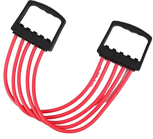 Brust Abzieher Gummi 5 abnehmbar Rally Chest Expander Arm Force Indoor Sports Männer und Frauen Fitness Equipment (Color : Red)