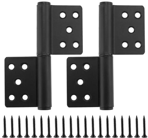 ZOENHOU 2 cerniere per bandiera in acciaio inox, con giunto scorrevole, cerniera pieghevole, cerniere per bandiera rimovibili, per porte, finestre e armadi interni ed esterni, con 20 viti
