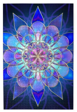 Rechteckiges Mandala-Druck, 1000 Teile, Puzzle, Premium-Holzpuzzle, Geschenke für Erwachsene, Familie, Hochzeit, Abschlussgeschenk, vertikale Version