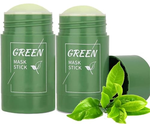 Oneews Green Tea Mask Stick, Atheniz Blackhead Remover,Green Mask Stick For Blackheads, Deep Cleanse Green Tea Mask,Green Mask Stick for Men and Women (2pcs)