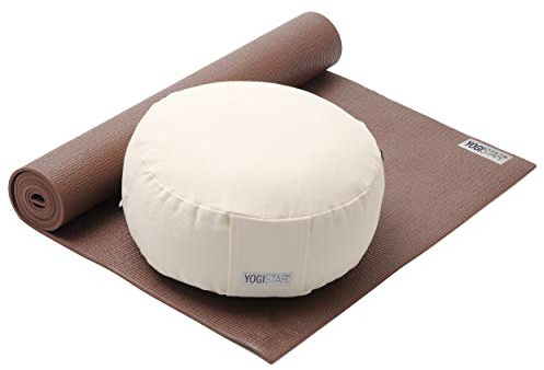 Yogistar Yoga-Set Starter Edition - Meditation (Yogamatte + Kissen) Braun
