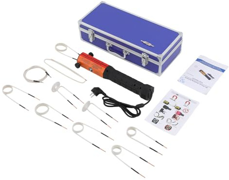 Induktionsheizer 1000W 850℃ Magnetische Induktionsheizgerät mit 10 Heizspulen Induktionswärmer für Lagern Zahnrädern Riemenscheiben Radmuttern Usw