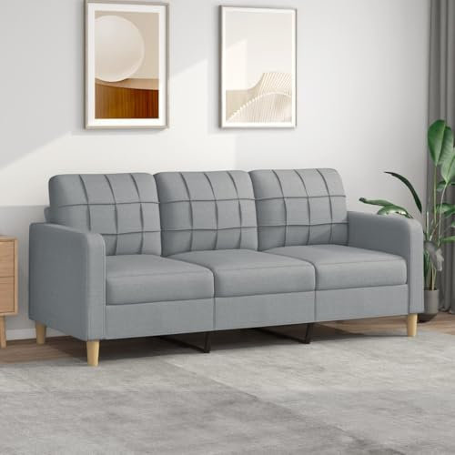 Sufrk 3-Sitzer-Sofa Hellgrau 180 cm Stoff Modular Sofa Jugendsofa Love Seat Zweier Sofa - 359099