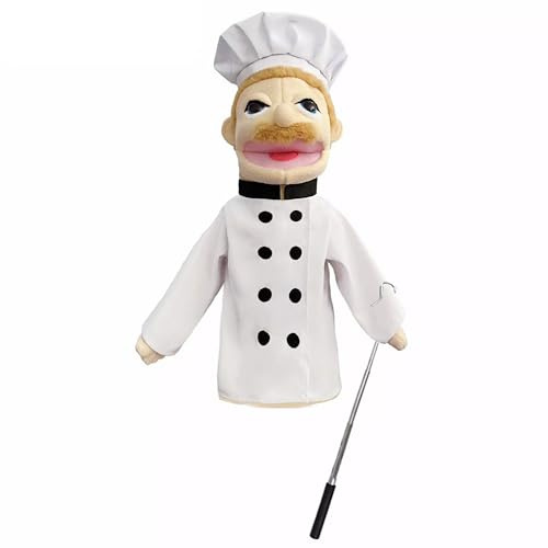 LOMTRATS Theater-Handpuppen für Kinder,inklusive Lehrer,Polizist,Bauer,Pirat,Detektiv usw.mit beweglichen offenen Mündern,perfekt zum Geschichtenerzählen,Unterrichten,als Festgeschenk,1 Stück