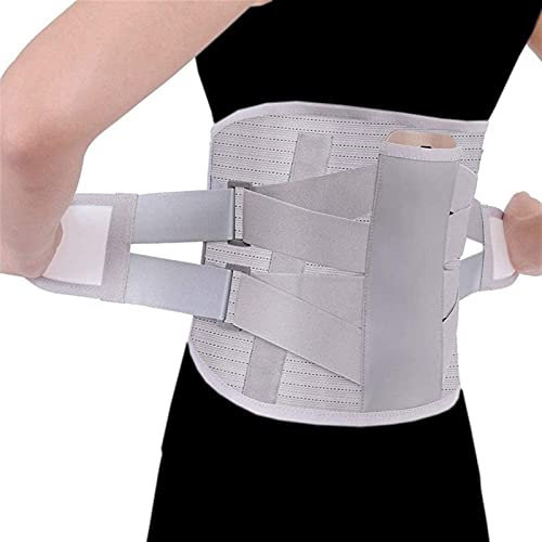 XAoSCd Cinturón De Soporte Lumbar De Turmalina con Correas De Soporte Ajustables Y Autocalentables - Faja Lumbar para Hombres Y Mujeres - Cinturón Térmico De Protección,Silver-Medium