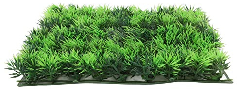 Grcfumo Aquarium Grass Mat, Artificial Plastic Lawn Ornament, Landscape Green Plants Decoration for Fish Tank, Shopping Mall and Outdoor Lawn Decor
