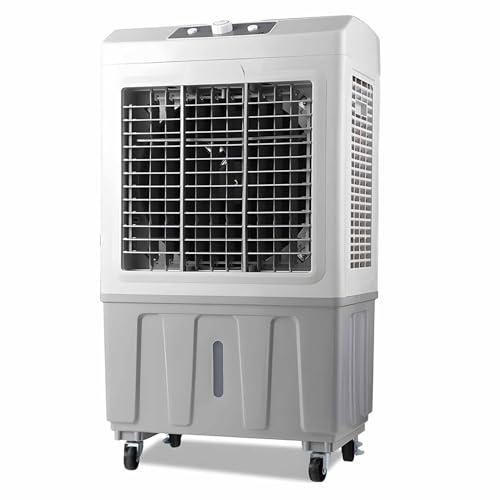 KIBONCY Evaporative Air Cooler, Portable AC Cooling Fan, 3-Speed With 55L Tank, for Home, Industrial, Commercial A