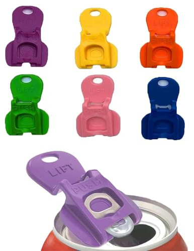 Upgraded Complete Cover Easy Tab Opener,Beverage Barricade for Soda,Beer,Coke Shields From Bugs, Bees, Dust at the Party, BBQ, Beach （US Shipped）6Pack