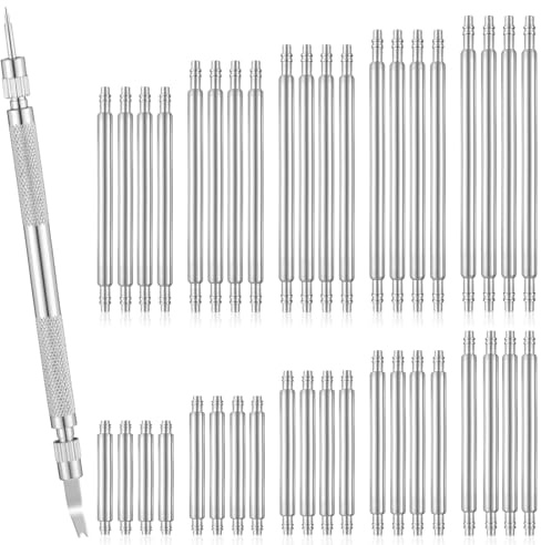 Cobee Bewudy 41 Stück Uhren Federstegwerkzeug Set, 8-26mm Ersatz Set | für Uhrenarmbandstifte Uhrmacherwerkzeug Sets Uhr Entferner Repair Tool Federsteg Entfernungswerkzeug