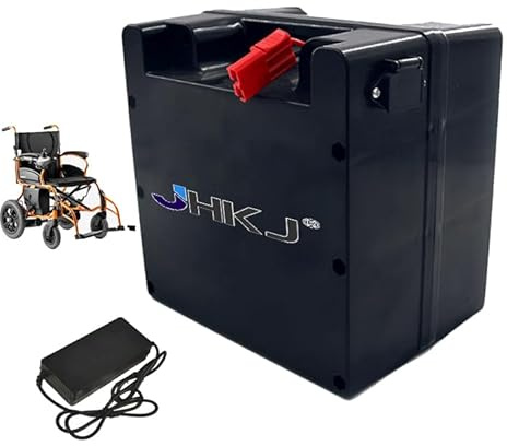 JHKJ Batería para Silla de Ruedas eléctrica de 24 V, 12 Ah, 15 Ah, 18 Ah, 20 Ah, 25 Ah, 30 Ah, 35 Ah, 40 Ah, 45 Ah y 50 Ah para Motor de Scooter eléctrico de Movilidad.,24v,50Ah