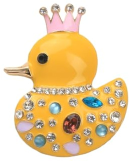 Broche de canard en léger, couronnes, épingle sécurisée pour vêtements, sacs, chapeaux, accessoires pour vêtements, broche en diamant