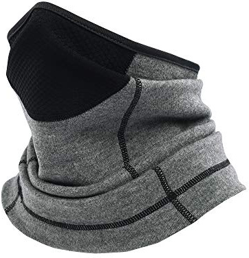 Oscenny Schlauchschal Elastische Bindung für besseren Halt Thermal Locked Breathable Panels Lange Größe Schlauchschal Damen Herren für kaltes Wetter Skifahren Radfahren Motorrad Halstuch im Winter
