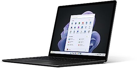Microsoft Surface Laptop 5 - 13, Alimentation pour Intel Evo.12º gen Intel Core i5, 8 Go, 512 Go avec Intel Iris Xe Graphics - Windows 11, Noir