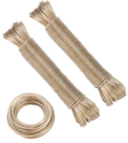 Xespis 40m Cuerda tendedero Exterior, Cuerda Tender Ropa Exterior con núcleo de Acero, Cuerda de Acero plastificado Varias Medidas a Elegir, tendedero Exterior,tendedero Exterior