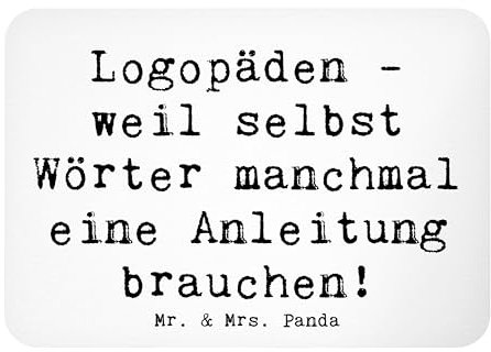 Mr. & Mrs. Panda Magnet Spruch Logopädin Helden - Geschenk, Kommunikation, Berufsalltag, Sprechen, Berufsprodukte, Kühlschrankmagnet, zettelhalter, Fridge, Lernen, haftmagnet, Berufspassion, Beruf