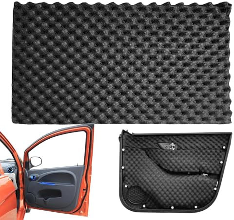 Yonuaret Schiuma fonoassorbente, tappetino isolante fonoassorbente termico per auto - Isolamento acustico per isolamento termico e acustico per auto | Schiuma resistente al calore per cofano auto,