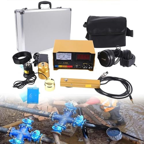 Electric Underground Water Leak detectors Equipment with Headset, Leak Detection Sensor, Indoor and Outdoor Leak Detection, Leakages for Underfloor Heating Household Water Pipes