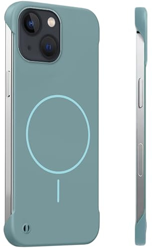 FAOMSEBS Senza Bordo Cover per iPhone 14 per MagSafe, (Sensazione di Metallo Nudo) [Magnete Potente Integrato] [Dissipazione Rapida del Calore] Sottile Custodia per iPhone 14 Cover