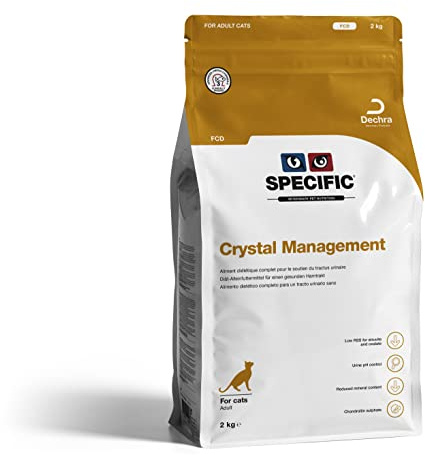 SPECIFIC® Crystal Management (FCD) 2kg - Trockenfutter für Katzen - Mit Omega-3 - Geringerer Salzgehalt - Zur Reduzierung von Struvitsteinen - Erwachsene Tiere - DECHRA Veterinary Products