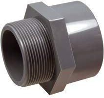 RACCORDO 2 FILETTO MASCHIO - 63 MM A INCOLLARE PER TUBI IN PVC LAGHETTO STAGNO