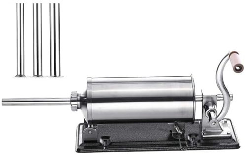 CGOLDENWALL Manual Horizontal Stainless Steel Sausage Stuffer Maker Meat Filler