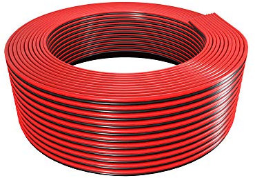 BTF-LIGHTING 32.8ft/10m 18AWG LED Streifen Lichtband Elektrisch Verlängerungskabel 2 polig Rot Schwarz Stand Anschluss Kabel Schnur für 3014 5630 Einfarbiges flexibles LED-Band Seil