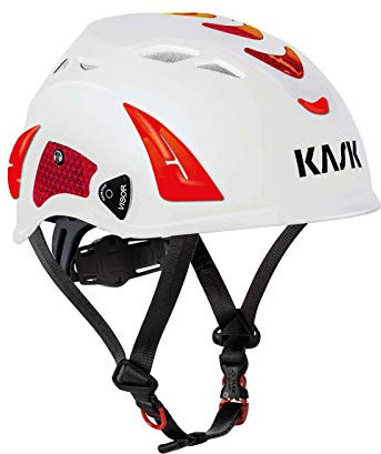 ELMETTO KASK PLASMA HI-VIZ BIANCO-ROSSO