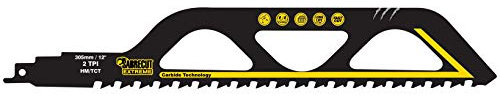 1 x SabreCut SCRS1243HM Tungsten Carbide 305mm 2 TPI S1243HM Medium Bricks Poroton Fibre Cement Concrete Straight Cutting Reciprocating Sabre Saw