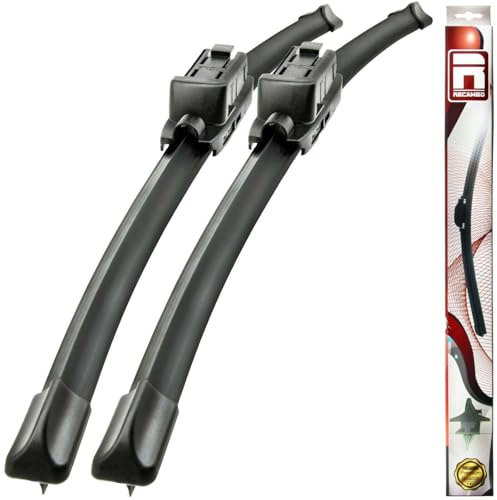 Recambo Flatblade Scheibenwischer vorne passend für VW TOURAN | TYP 1T1; 1T2 | BJ 2003-2010 I Flachbalkenwischer für klare streifenfreie Sicht I Autoscheibenwischer schnell montiert I 700mm/700mm
