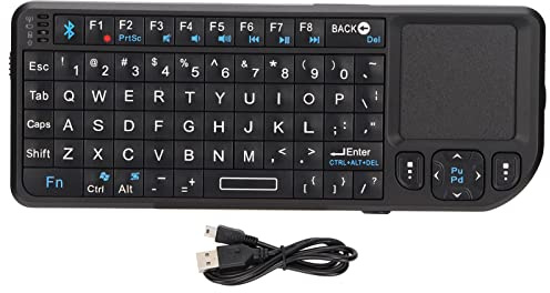 Goshyda Mini Clavier Bluetooth, Clavier QWERTY sans Fil Intelligent à 69 Touches avec Pavé Tactile, Pavé Tactile de Transport, pour Windows, PC, Tablettes, TV