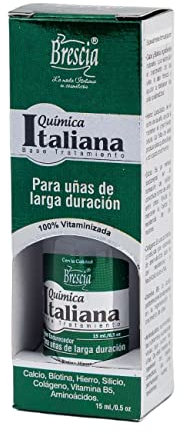 Brescia Endurecedor de Uñas Química italiana, 15mL. Rápido, sin dolor, fortalece, evita la descamación y hace crecer las uñas.