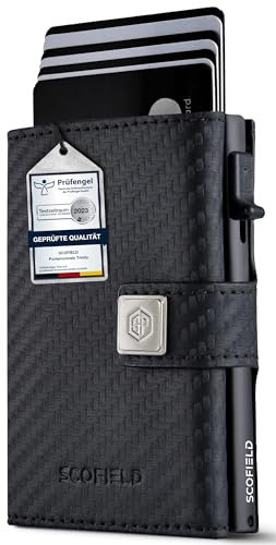 SF SCOFIELD Geldbörse Herren | Portmonee Herren für 9-11 Karten | Geldbeutel RFID Schutz | Portemonnaie | Wallets for Men | Smart Wallet | Kreditkartenetui | Slim Wallet | Kartenetui Klein