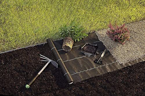 NEXTRADEITALIA CF da 1 PZ Telo Pacciamatura Nero mt 0,5 x 100 =mq 50 Anti Erbacce per Orto, Giardino, Stabilizzazione UV