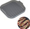 URCHUZE Microwave Bacon Crisper - Food Grade Silicone Cooker for Microwave Ovens - Silicone Bacon Tray (Gray)