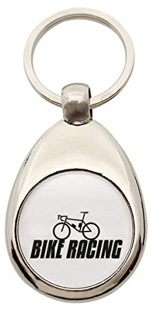 Huuraa Schlüsselanhänger Bike Racing Fahrrad Geschenk Metall Einkaufswagenchip Bike Racing Geschenkidee