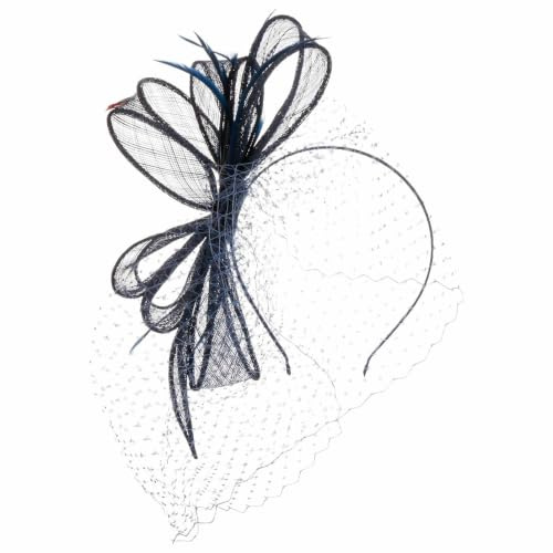 bedacht Lialetta Fascinator Haarschmuck Kopfschmuck Damen - Sommer Frühling-Sommer - One Size dunkelblau