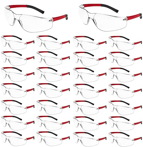 Salfboy Clear Safety Glasses for Men and Women Eye Protection Bulk Protective Eyewear ANSI Z87.1 Scratch-Resistant Lens