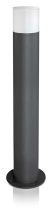 LED Universum - Wegeleuchte 60cm Rund Anthrazit aus Aluguss Außenleuchte witterungsbeständig für LED Leuchtmittel E27 Gartenleuchte IP44