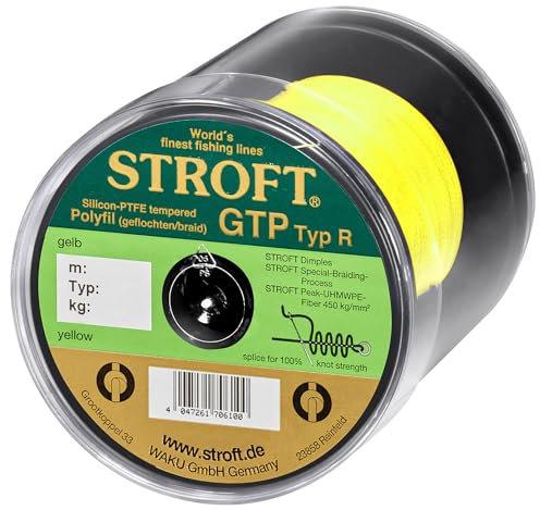 Stroft GTP Typ R Geflochtene Angelschnur 600m gelb R4-0,220mm-9kg