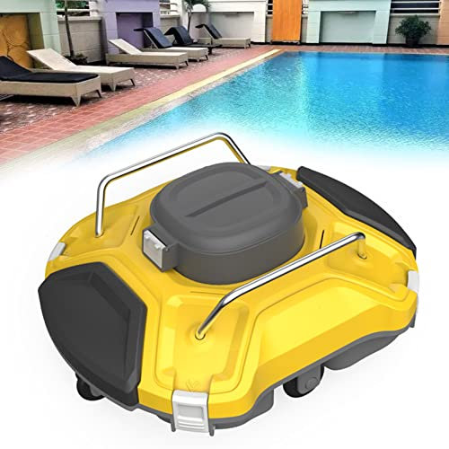 Underwater Automatic Pool Vacuum Cleaner - Fully Automatic Swimming Pool Cleaning Robot for In-ground Pools with 90mins Working Time and Self-Parking