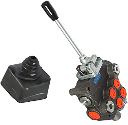 WYZSXX válvula de inversión hidráulica para Tractores Cargadores, con Joystick, 2 carretes, 21 gpm por Minuto, Interfaz SAE