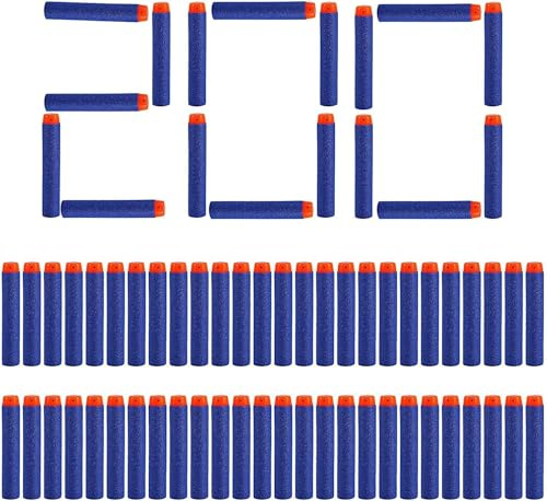 Pfeile Darts für Nerf Gun Elite | Darts Bullets, Refill Bullets | Pfeile Darts für N-Strike Elite Blaster Toy Gun Draußen | Glow Darts, Dart Nachfüllpack, Darts Original (200Stuck)