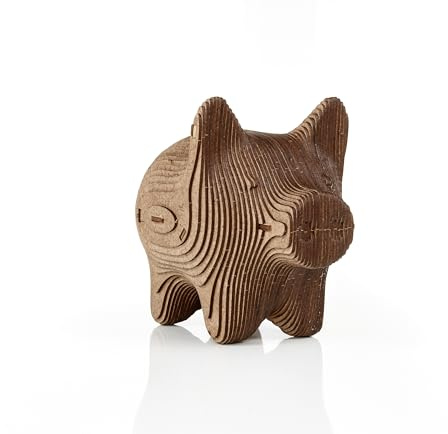 EWA Eco-Wood-Art - 3D-Holzpuzzle für Jugendliche und Erwachsene, 14+ - MÜNZBANK: Schwein - DIY-Bausatz, Selbstmontage, kein Kleber erforderlich - 88 Stück