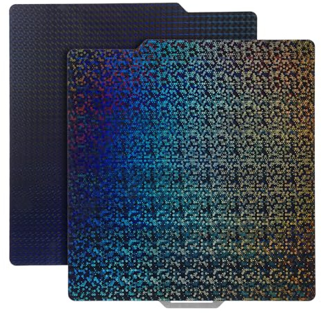 Ausla Doppelseitige PEY-Bauplatte 257 x 257 mm, Flexibles Heizbett für X1 X1E P1P P1S A1 3D-Drucker, Entfernbare Bauplatte