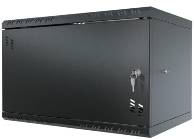 Stalflex Serveur Armoire Réseau 19 Pouces 6U 350mm Standard - Acier Robuste - Racks pour Ordinateur et Serveur - Armoire Informatique Compatible avec Serveur Rack et Baie de Brassage