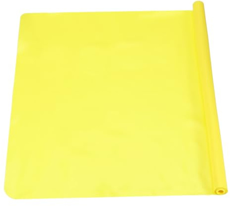 PATIKIL Large Silicone Mat for Crafts, 23.62 x 15.75 Silicone Mat for Resin, Play Dough Mat, Clay Mat for Epoxy Resin, Arts, Yellow, 0.55MM Thickness