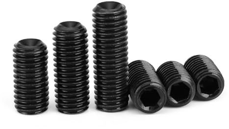 10 pièces M2 M2.5 M3 M4 M5 M6 M8 M10 sans tête Tasse Point vis de réglage en Acier au Carbone à Six pans Creux vis de réglage dureté 12.9 Grade(50mm X10pcs,M8)