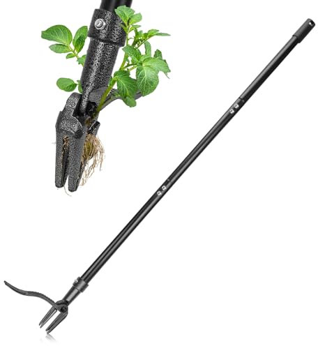 Signstek Unkrautstecher, Gartenwerkzeug effizientes Entfernen, Garten-Unkrautstecher, 46in/117cm, Schwarz